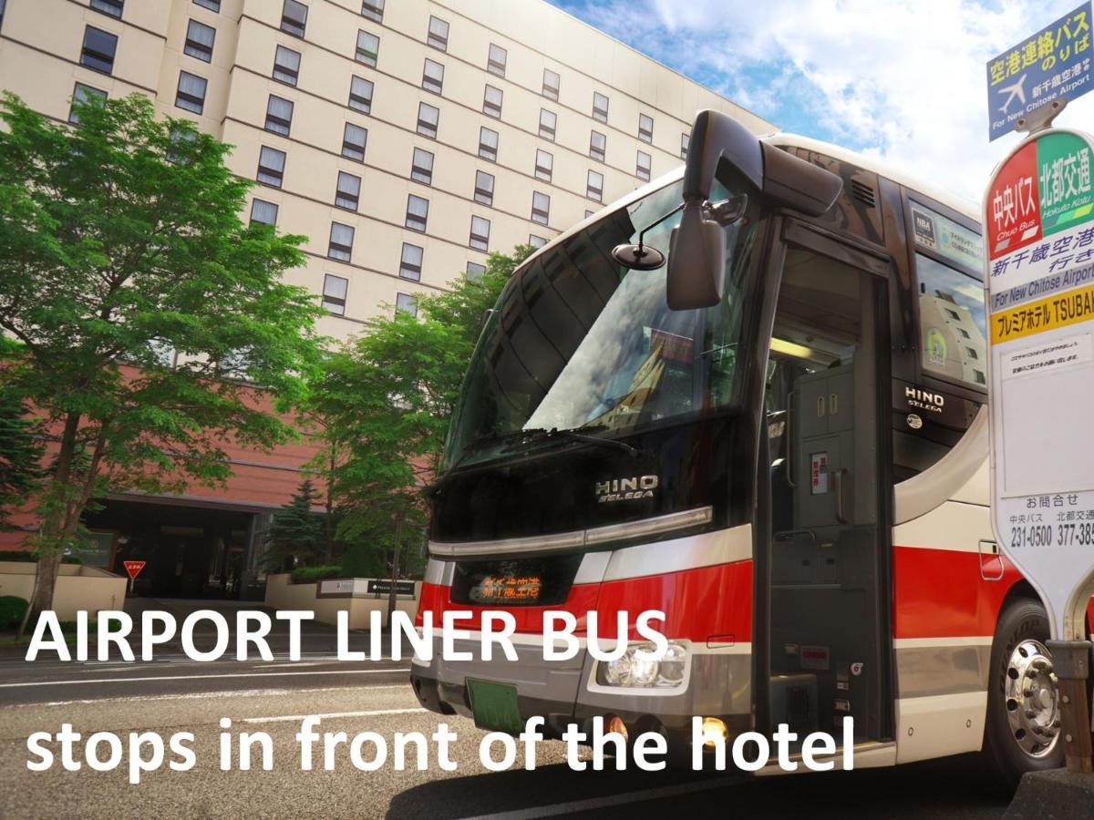 Premier Hotel -Tsubaki- Sapporo Exteriör bild Port Liner Bus stops in front of the hotel